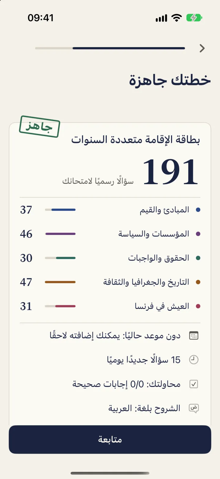 شاشة «خطتك جاهزة»: 191 سؤالًا رسميًا لبطاقة الإقامة متعددة السنوات